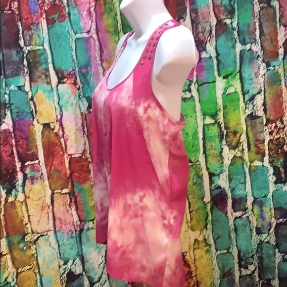 Mudd embellished tie dyed pink and purple xs tank - Picture 2 of 7
